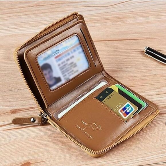 AIKS Brown Leather Wallet - Picture 4 of 10